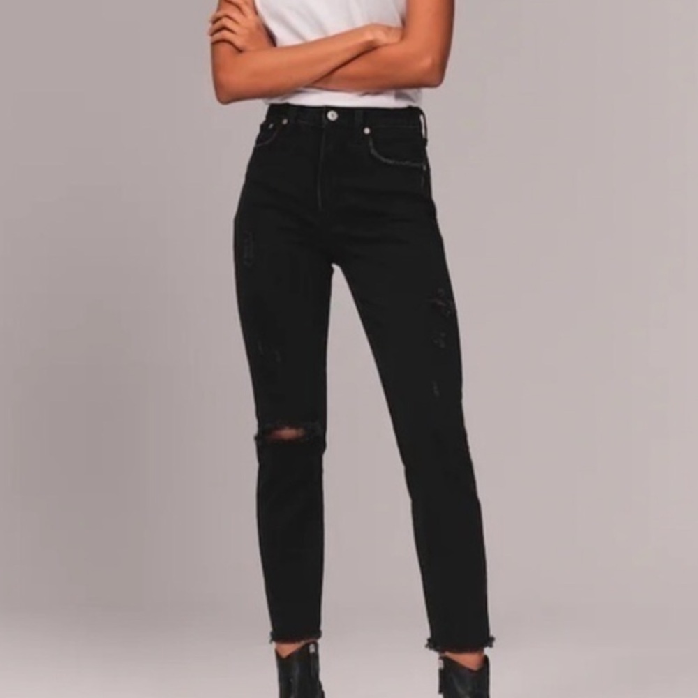 Abercrombie & Fitch curve love the mom high rise jeans size 25